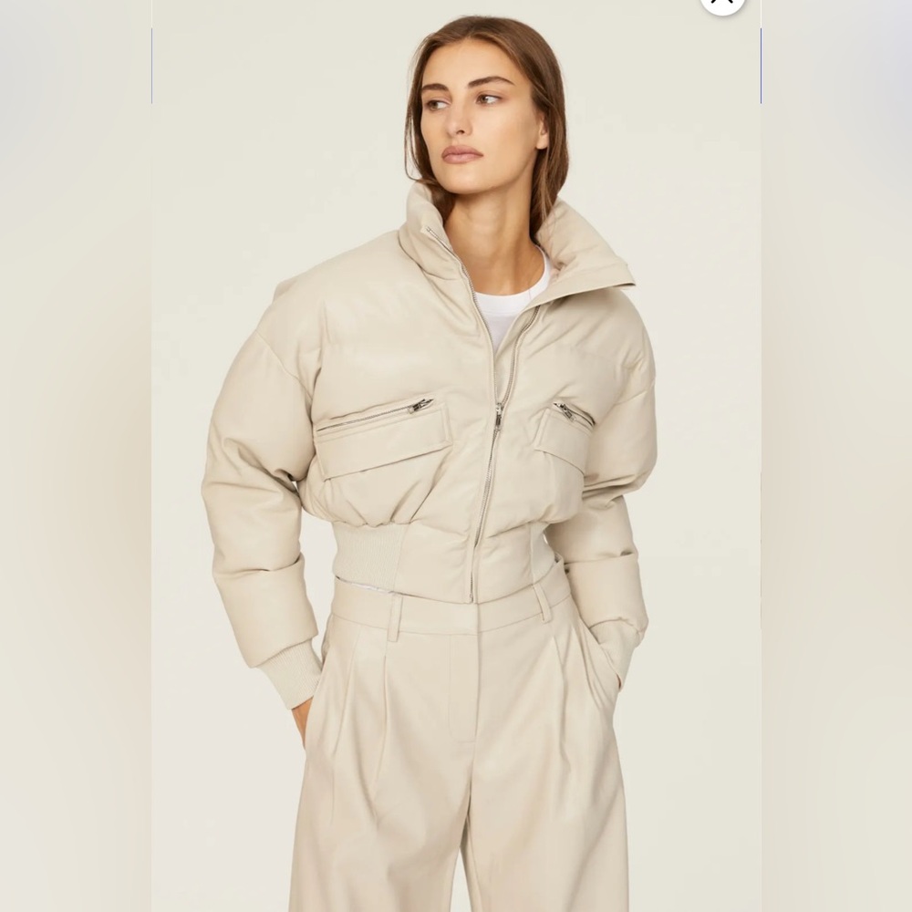Saunders Cream Puffer Jacket